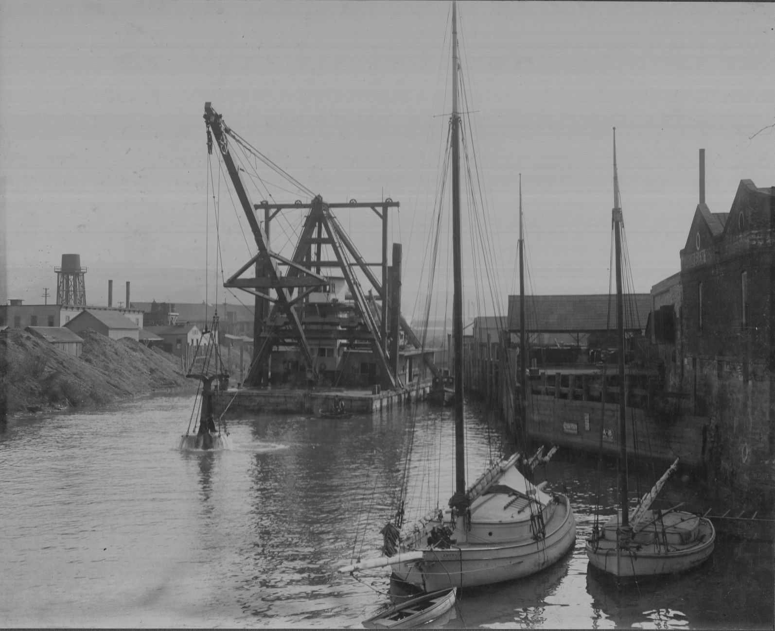 Service boat in Napa River
